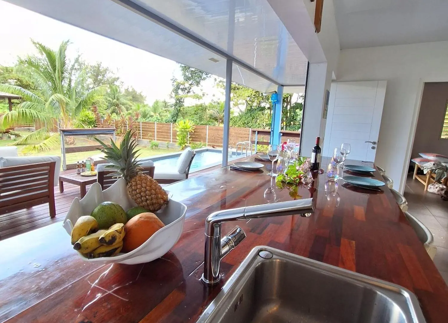 Fare Hei - Maison 2 Chambres Avec Piscine Privee Et Acces Plage Moorea Tatil Evi